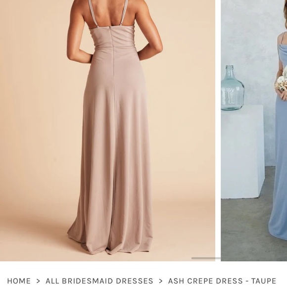 Brand new Birdy Grey - Taupe ‘Ash’ in crepe material bridesmaid dress in xs - Picture 3 of 5